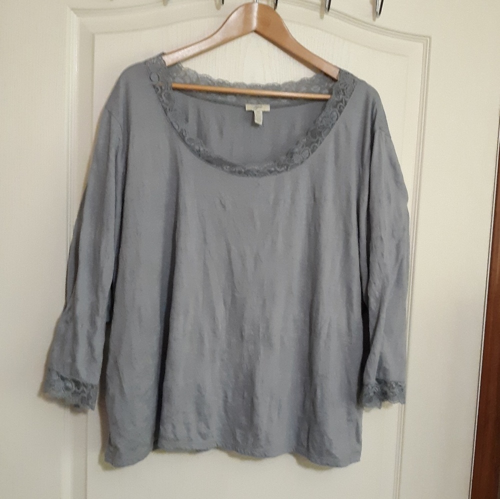 J. Jill Grey long sleeve shirt